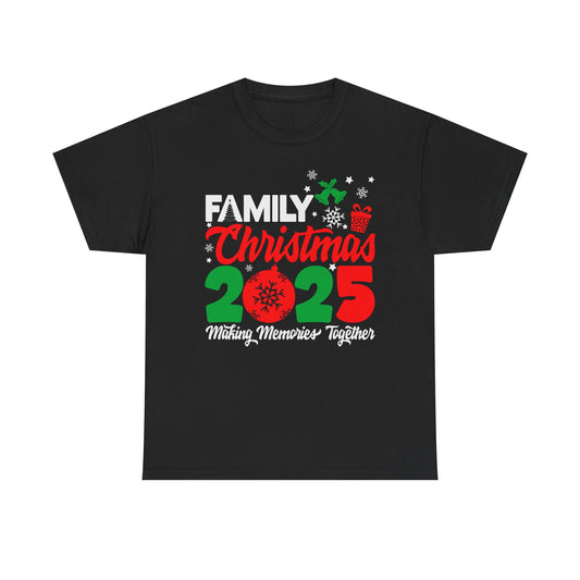 Family Christmas 2025 T-Shirt - Unisex (Black & White)